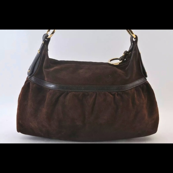 Fendi Authentic Brown Suede Shoulder Bag - Picture 2 of 11